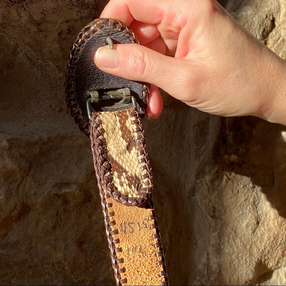 Vintage Python Handcrafted Belt - image 4